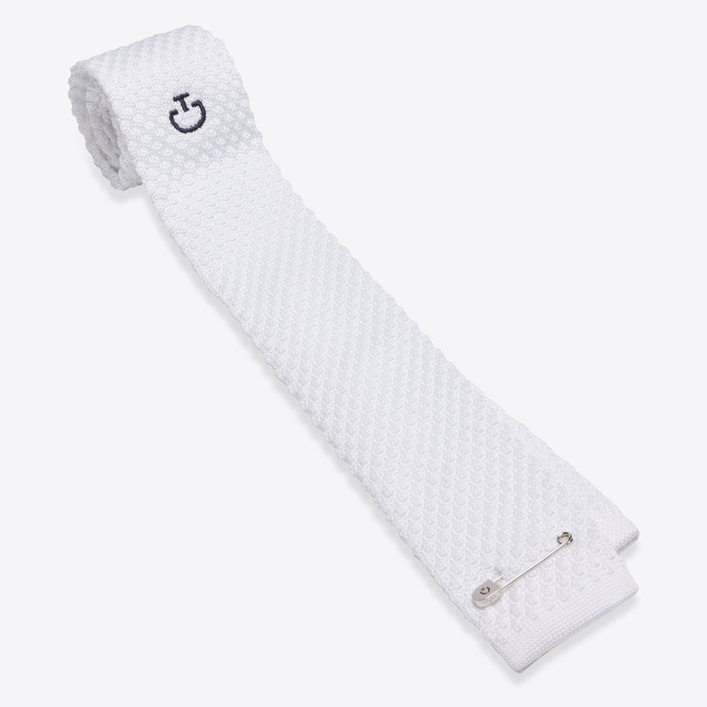 Cavalleria Toscana Knitted Tie - White