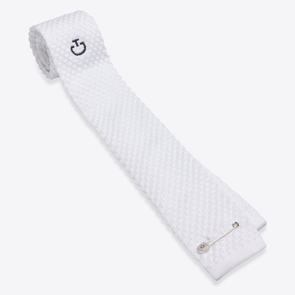 Cavalleria Toscana Knitted Tie - White