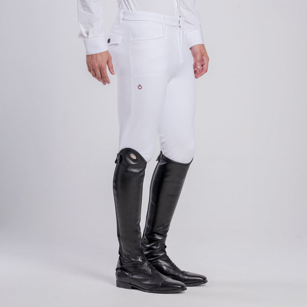 Cavalleria Toscana Men's Knee Grip Breeches - White