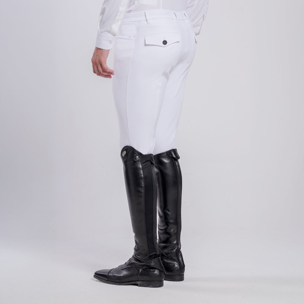 Cavalleria Toscana Men's Knee Grip Breeches - White