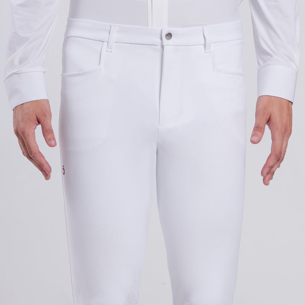 Cavalleria Toscana Men's Knee Grip Breeches - White